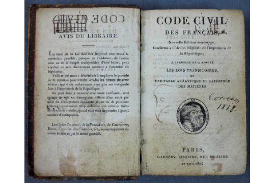 Code Civil Des Francais An Xii 1804 Code Civil Des Francais Devenu Code Napoleon En 1807 Ed