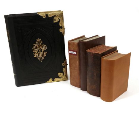 19th Century Bibles KJV bound with The Psalms of David in Metre. KJV: Cambridge: Stereotyped and Printed by R. Watts for the 