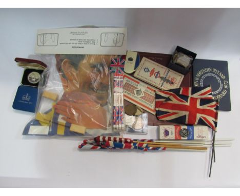 A quantity of Royal Commemorative including 1953 Coronation spoons, maps, 1972 coinage of Great Britain and Northern Ireland 