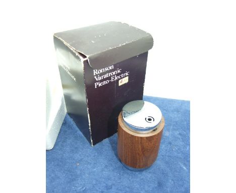 Ronson Varatronic Piezo Electric Table Lighter with original box 3 1/2 inches tall