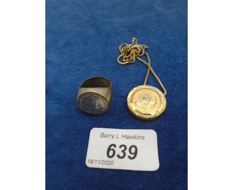 Ring and pendant on chain