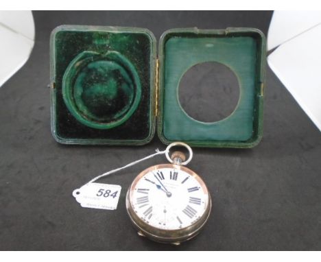 S Fisher Ltd 188 strand goliath pocket watch with green easel case