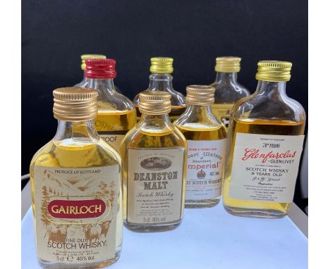 A collection of scotch whisky miniatures to include: Gairloch; Deanton Malt; Old Pulteney 8 year old; Glenfarclas-Glenlivet 8