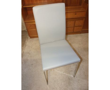 Light Grey Dining Chair with metal legs ( VAT will be added to hammer price )