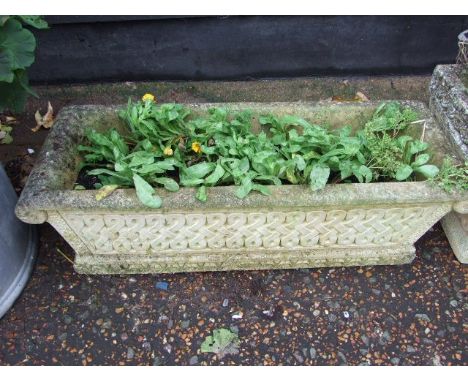 Rectangular Concrete Planter 36 x 13 inches 13 1/2 tall