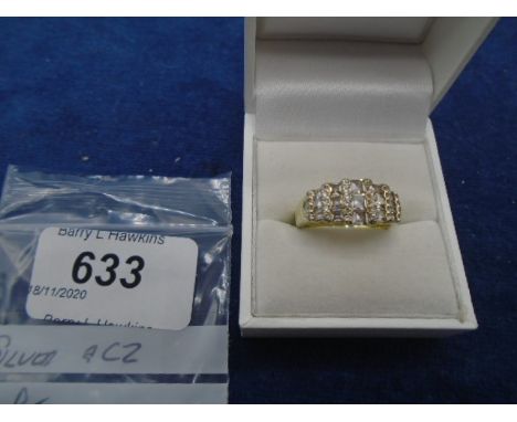 Silver Cubic Zirconia ring (box not incl)