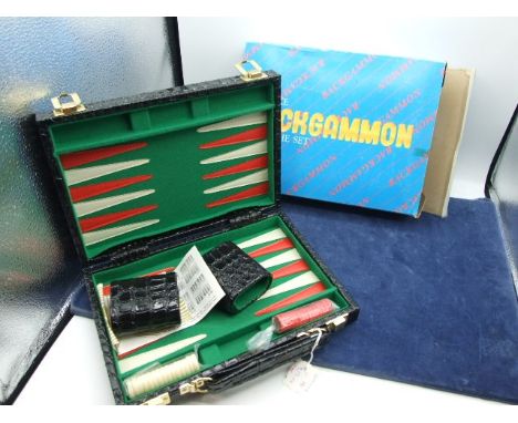 Deluxe Backgammon Attache Set