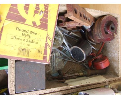 Box of tools nails etc 