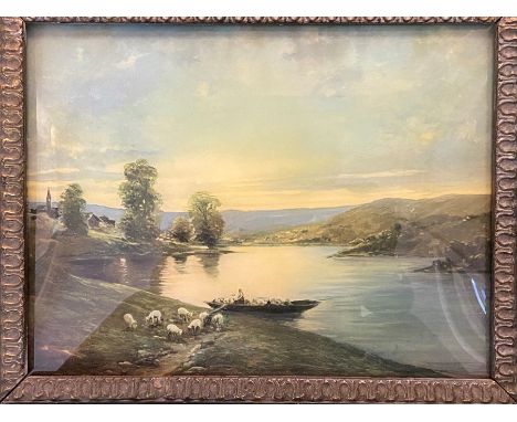 A glazed and  framed landscape print 32 x 27cm 