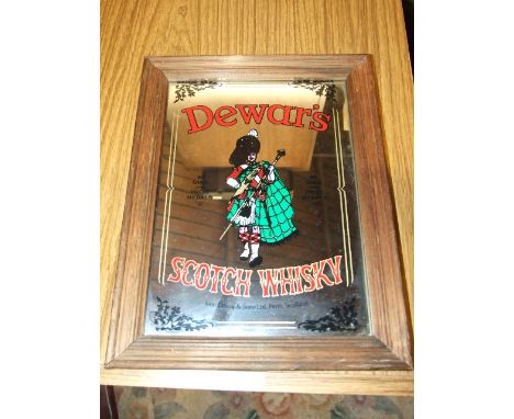 Dewars Scotch Whisky Mirror 10 1/2 x 13 1/2 inches
