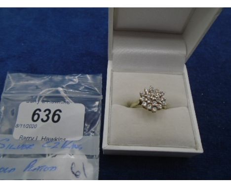 Silver CZ ring gold plated (box not incl)