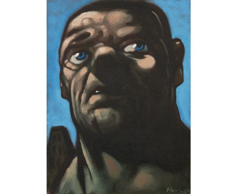 [§] PETER HOWSON (SCOTTISH B.1958)HERO Signed, oil on canvas, unframed41cm x 32cm (16in x 12.5in)Exhibited: Open Eye Gallery,