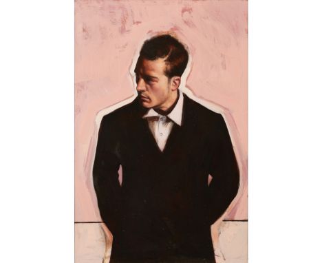 [§] STEPHEN CONROY (SCOTTISH B.1964)PORTRAIT OF A YOUNG MAN - 1999 Signed verso, oil on board91.5cm x 61cm (36in x 24in)