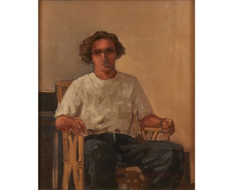 [§] JACK VETTRIANO (SCOTTISH B.1951)PORTRAIT OF ANDREW Signed, signed and inscribed 'To Andrew, with best wishes, Jack Vettri
