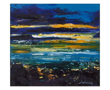 [§] JOHN LOWRIE MORRISON O.B.E. (SCOTTISH B. 1948)WINTER EVENING LIGHT OVER KERRERA Signed, signed and dated 2006 and inscrib