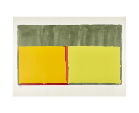 [§] JOHN HOYLAND R.A. (BRITISH 1934-2011)YELLOWS - 1969 Signed and dated '69 in pencil, numbered 71/75, screenprint, unframed