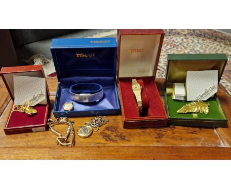 Ladies Watch Assortment inc Tissot, plus some Singapore Costume Jewellery