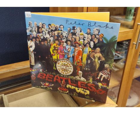 Signed Peter Blake The Beatles Sgt Peppers Lonely Hearts Club Band Vinyl LP Record