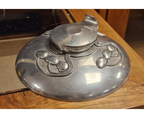 Liberty of London Heritage Antique Inkwell - likely Archibald Knox Design - 16cm diameter