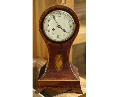 Antique French Inlaid Wood, AD Mougin Mantel Clock, 346.5cm high