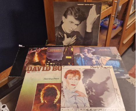 David Bowie Set of Six Vinyl Record LPs inc first pressings