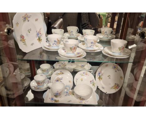 Shelley Wildflowers Floral 26pc Tea Service 