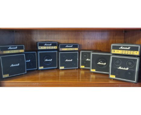 Model Wall of Marshall Stack Amplifier Speakers