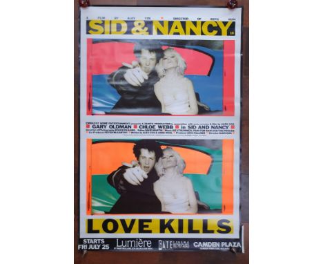 Vintage Movie Film Poster, 'Sid &amp; Nancy' (1986) w/Gary Oldman - Sex Pistols Sid Vicious Biopic - 150x100cm