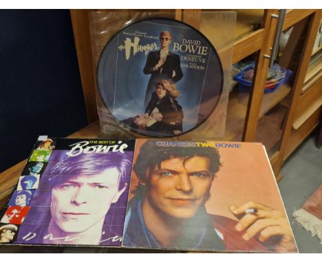 David Bowie Compilation Pair plus The Hunger Vinyl LP Record Soundtrack Album