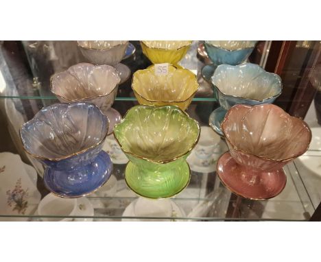 Maling Set of Six Lustre Dessert Bowls