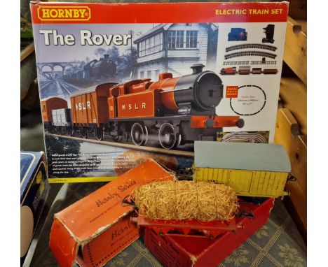 Hornby 'The Rover' Boxed Railway Train MSLR Model Set + Two Vintage Hornby Series Stock Wagons