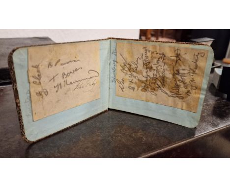 Sporting Autograph Book - looks to include Various Rugby :eague teams, Dewsbury etc - plus early Football inc Barnsley, Hudde