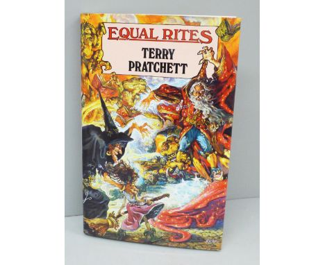 Terry Pratchett hard back first edition of the third book in the Discworld series, Equal Rites (Gollancz 1987) 