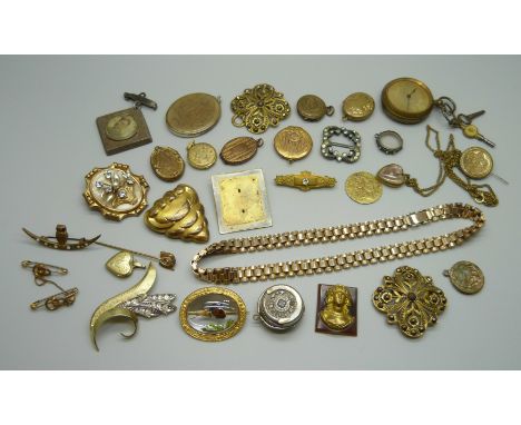 A collection of vintage jewellery, some a/f 
