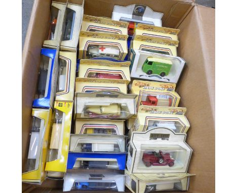 A box of Lledo Days Gone model vehicles, boxed, approximately 45 