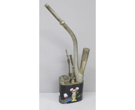 A 19th Century cloisonne opium pipe 