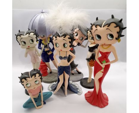 Quantity of Betty Boop Figures Includes Maid Betty Boop, Scales Betty Boop, Black Dress Dog Walking Betty with Others. Good t