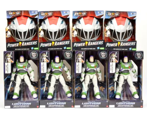 Mattel Disney Pixar Laser Blade Buzz Lightyear figures x 4, all within Good to Excellent packaging. Hasbro Power Rangers Dino