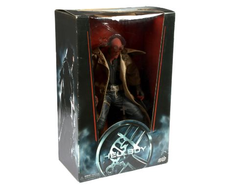 Mezco Hellboy large scale figure, within Good Plus sealed packaging, approx 18".