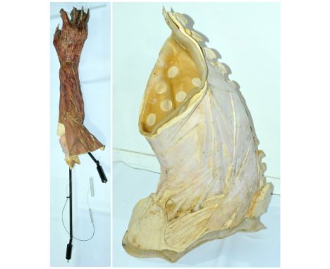 Original Resident Evil (2002) Licker Mechanical Arm and Neck Prop (full size), used in the production of The Resident Evil Mo