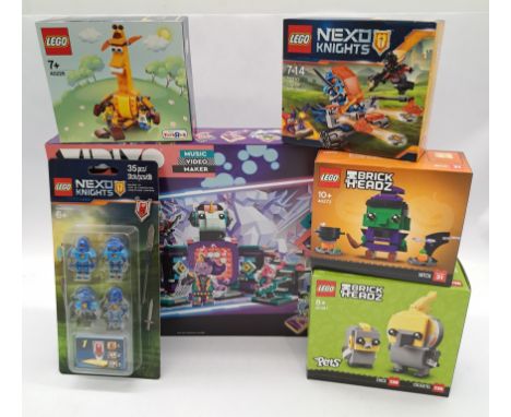 Mixed Lego sets X5 with Nexo Knights Blister Pack Includes Vidiyo K-Pawp Concert #43113, Brickheadz Witch #40272, Brickheadz 