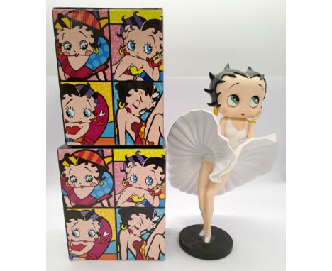 Boxed Betty Boop Figurines x3 Includes Classic Pose Betty Boop (Cream Dress) &amp; Betty Boop by Britto X2. Excellent to Exce