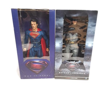 DC Comics Superman &amp; Batman Quarter Scale Figures. Excellent within Good to Good Plus Packaging