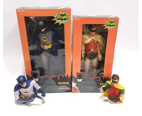 Batman Classic TV Series 1/4 Scale Action Figures &amp; Money Banks. Near Mint some within Excellent Packaging