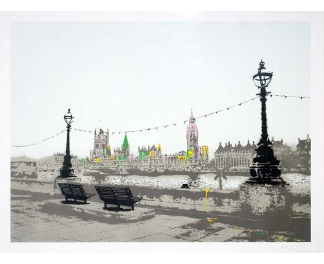 Nick Walker (British 1969-), 'The Morning After: London', 2007, screen print in colours on wove paper, signed and numbered fr