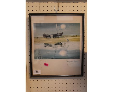 Brandon Cox framed print entitled Estuary Evening signed 