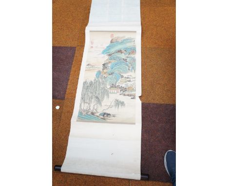 Large Chinese wall scroll, Tong dynasty script 