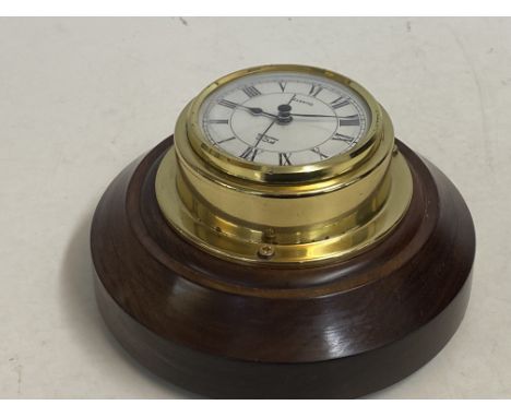 Brass &amp; wood wall clock 