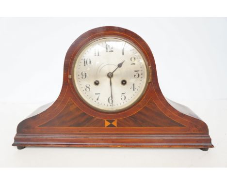 Edwardian inlaid mantle clock 