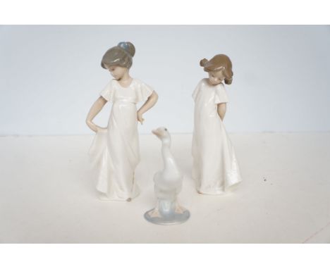 2 Nao figures &amp; 1 Lladro goose 